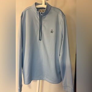 Original Penguin Light Blue Quarter-Zip Sweatshirt